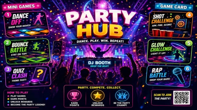 Slotime Party Hub sosyal mini oyunlar koleksiyonu